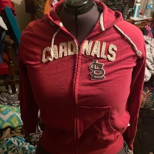 St Louis Cardinals Zip Up Womens Hoodie